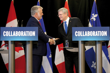 PHILIPPE COUILLARD ET STEPHEN HARPER